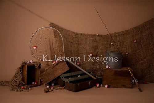 Kate Angeln gegangen Fisch Hintergrund entworfen von Keerstan Photography - Kate Backdrop.de