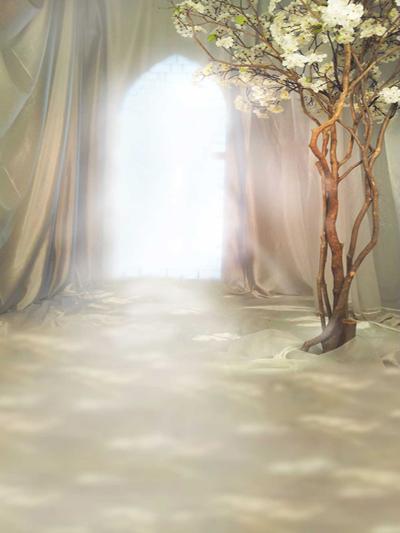 Kate Sonnenlicht durch Fenster Frühling blüht Hintergrund für Fotografie - Kate Backdrop.de