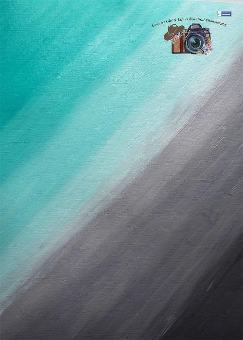 Kate Blaugrau verblassen Aquarell Farbverlauf Hintergrund Entworfen von Leann West - Kate Backdrop.de