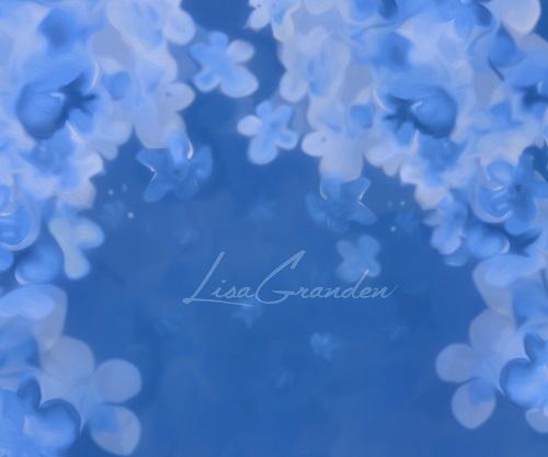 Kate Hintergrund Dunkelblaue Blume von Lisa Granden - Kate Backdrop.de
