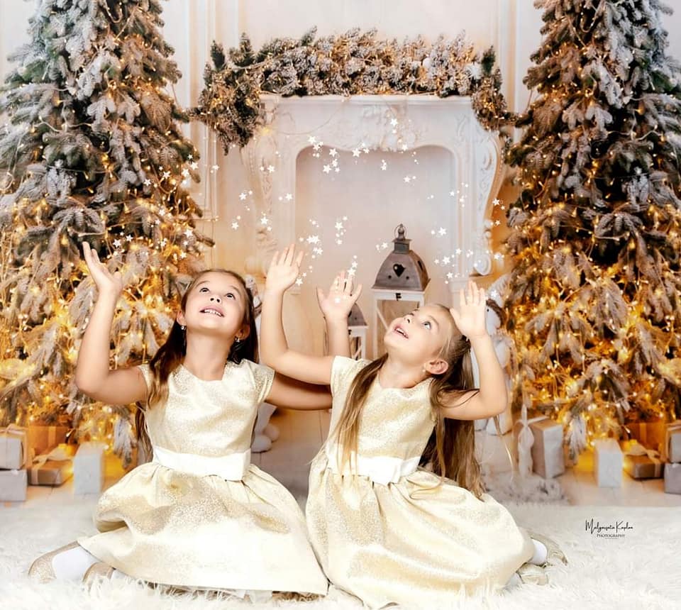 Kate Weihnachten weißer Kaminhintergrund für Fotografie
