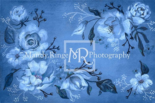 Kate Blaue blumen Neugeborene Valentinstag Entworfen von Mandy Ringe Photography - Kate Backdrop.de