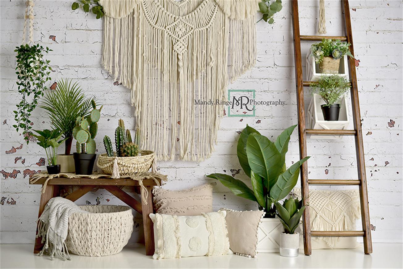 Kate Boho Macrame Geburtstag Hintergrund Entworfen von Mandy Ringe Photography