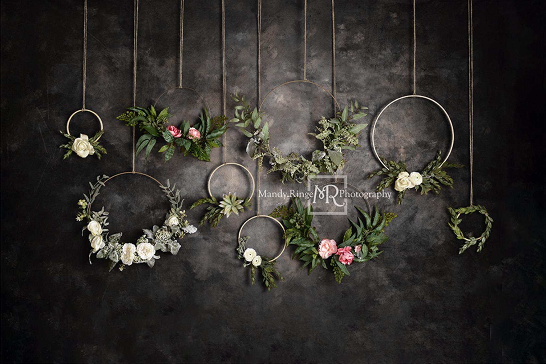 Kate Dunkle Blumen Hintergrund Geburtstag Entworfen von Mandy Ringe Photography - Kate Backdrop.de
