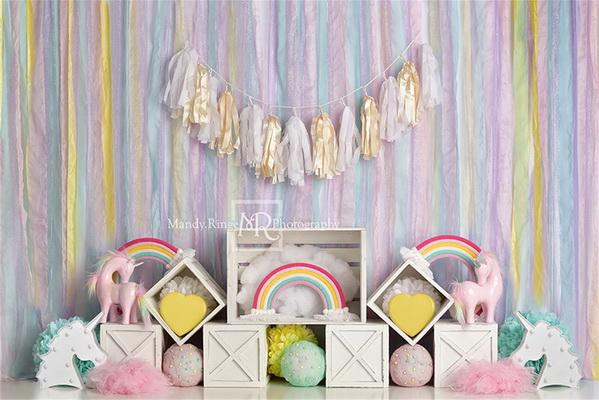 Kate Regenbogen Geburtstag Hintergrund Entworfen von Mandy Ringe Photography - Kate Backdrop.de