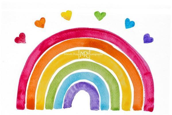 Kate Geburtstag Regenbogen Mädchen cake smash Hintergrund von Mandy Ringe Photography - Kate Backdrop.de