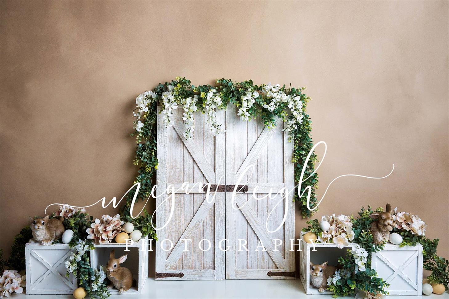 Kate Frühling Tür Hasen Ostern Hintergrund Entworfen von Megan Leigh Photography - Kate Backdrop.de