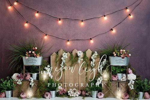 Katebackdrop鎷㈡綖Kate Floral Garden with Lights Backdrop Designed By Megan Leigh Photography