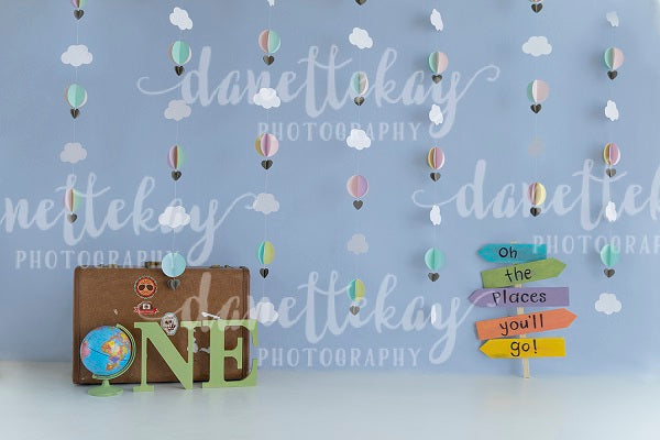 1. Geburtstag Kinder Reise Hintergrund
