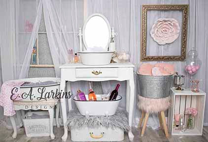 Kate Powder Room Kinder Hintergrund für Fotografie von Erin Larkins - Kate Backdrop.de