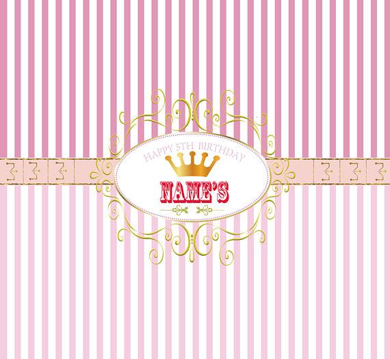 Katebackdrop:Kate Princess Banner Birthday Table Photography Backdrops Newborn Baby Pink Stripe