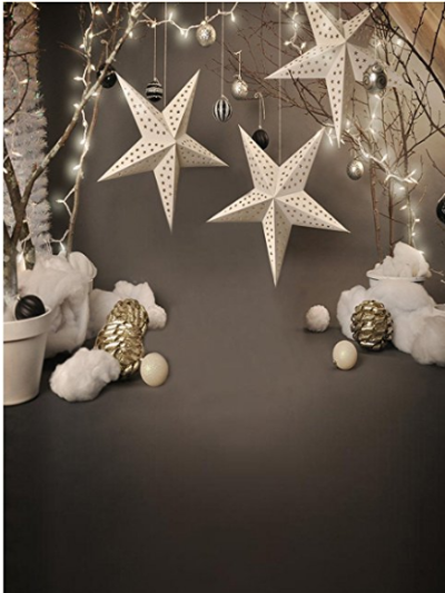Katebackdrop:Kate Children Grey Star Photography Backdrops for Christmas photos deco