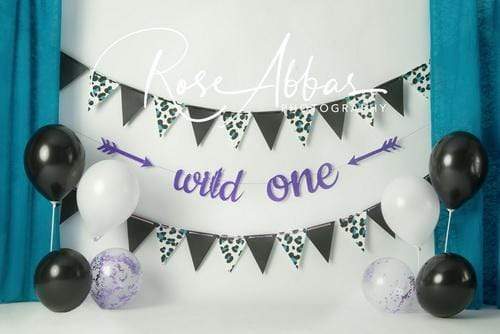 Katebackdrop£ºKate Blue Children Wild One Balloons Backdrop Designed By Rose Abbas