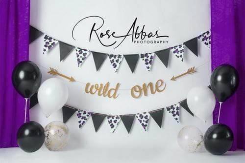 Katebackdrop£ºKate Purple Children Wild One Balloons Backdrop Designed By Rose Abbas