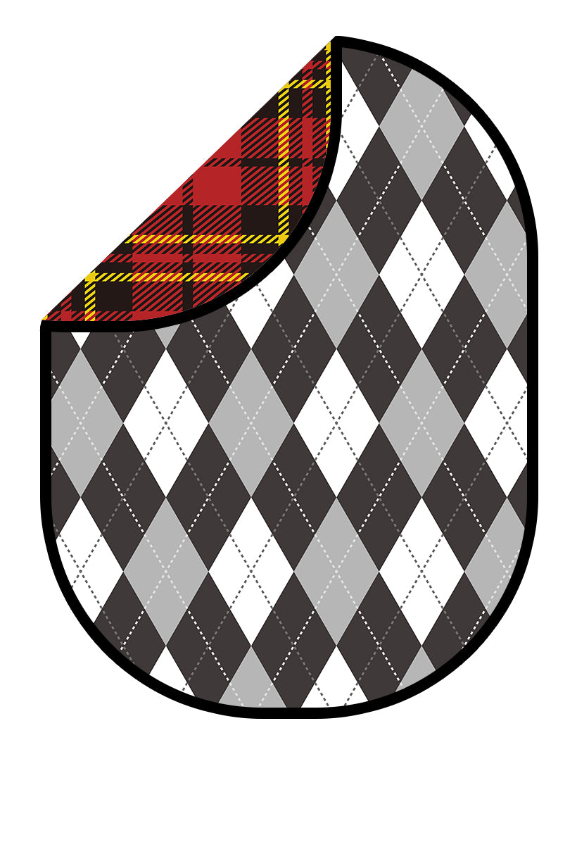 Kate Schwarz Grau/Rot Retro Plaid Zusammenklappbare Hintergrund Fotokulisse 5X6.5ft(1.5x2m) - Kate Backdrop.de