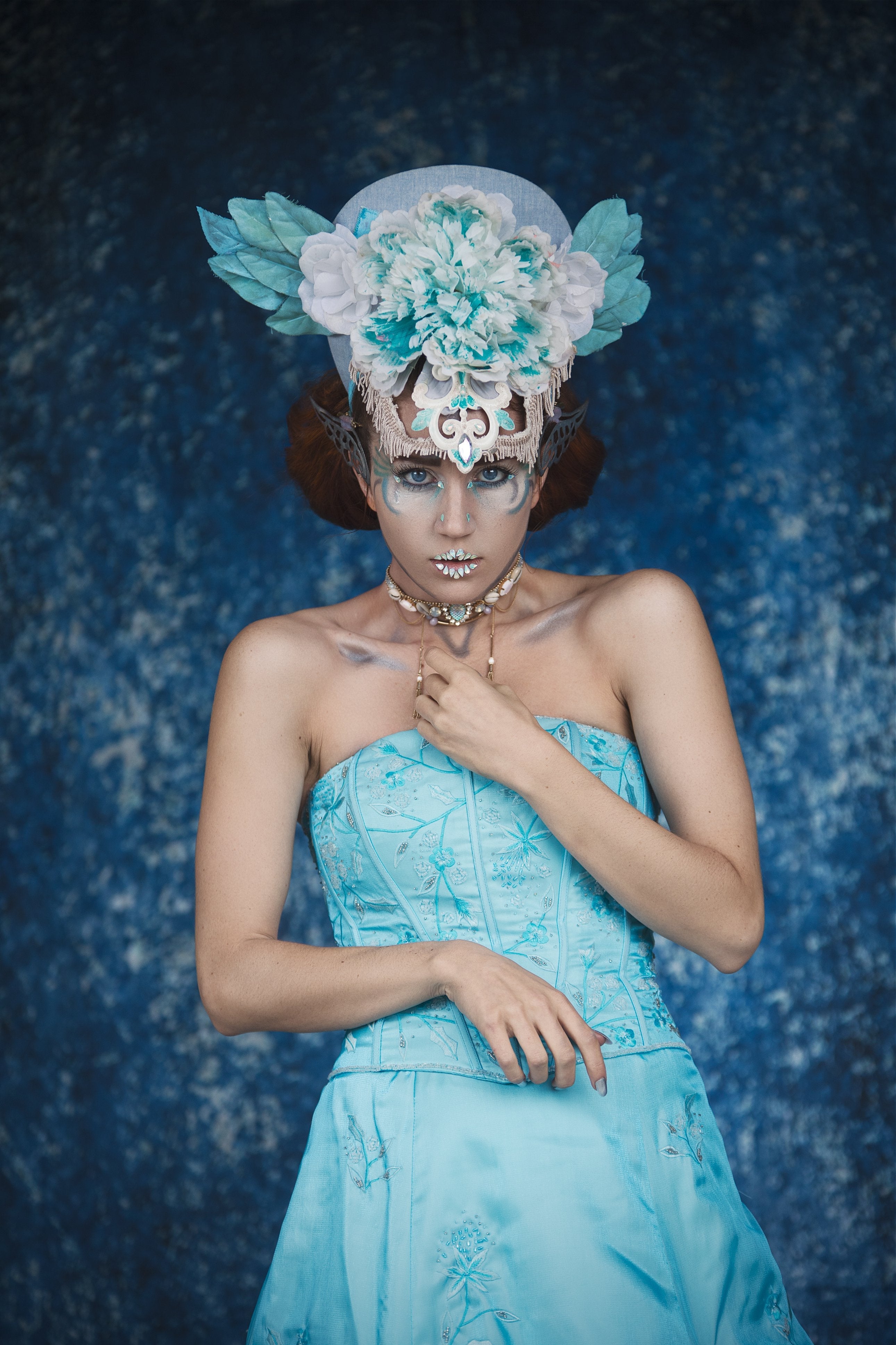 Katebackdrop:Kate Deep Blue Texture Backdrops old master