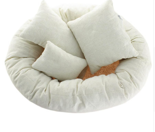 Katebackdrop:Baby photo neonatal Newborn photography white 1 assistant circle+3 pillows