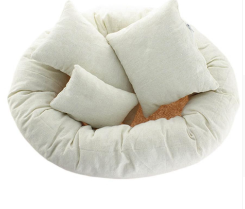 Katebackdrop：Baby photo neonatal Newborn photography white 1 assistant circle+3 pillows