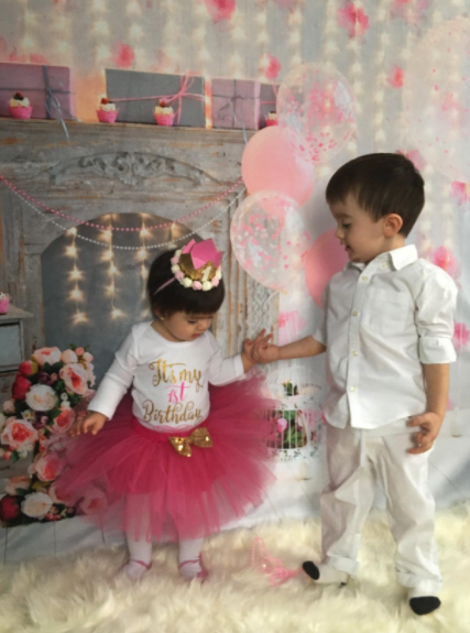 Katebackdrop:Kate Cake Smash For Party Photography Pink 1st birthday Backdrop Balloons