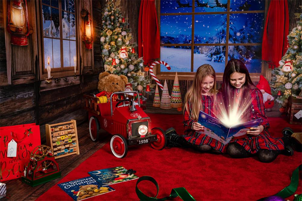 Kate Weihnachten Bäume Innenfenster Hintergrundzimmer - Kate Backdrop.de