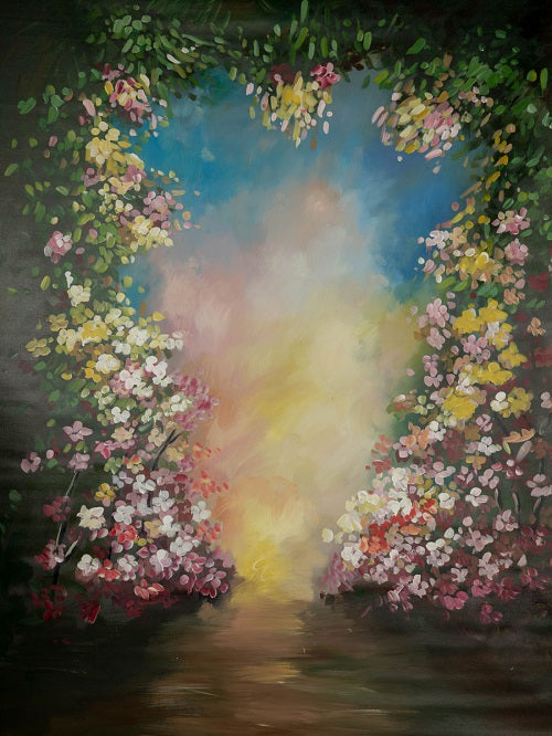 Kate Handgemalte Blumen Hintergrund
