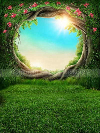 Katebackdrop Kate Fantastic Backdrop Scenery Forest Circle Tree