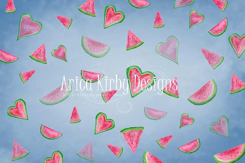Kate Watermelon Faded Love Backdrop von Arica Kirby entworfen - Kate Backdrop.de