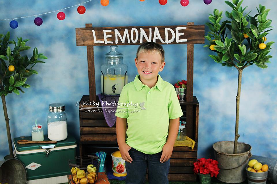 Kate Wenn das Leben Ihnen Zitronen gibt Sommer-Hintergrund entworfen von Arica Kirby - Kate Backdrop.de