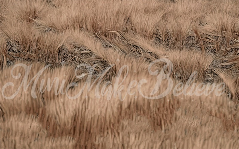 Kate Fine Art Painterly Brown getrocknetes Gras Boho Bodenmatte für die Fotografie von Mini MakeBelieve - Kate Backdrop.de