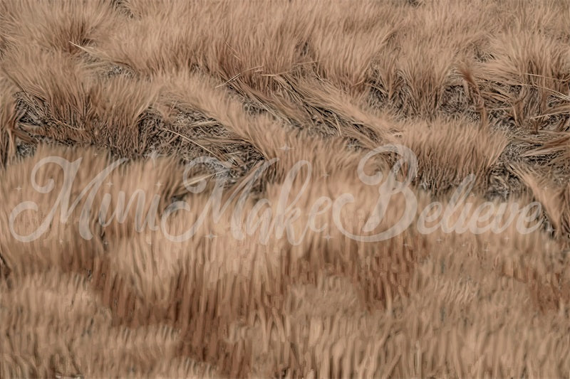 Kate Fine Art Painterly Brown getrocknetes Gras Boho Bodenmatte für die Fotografie von Mini MakeBelieve - Kate Backdrop.de