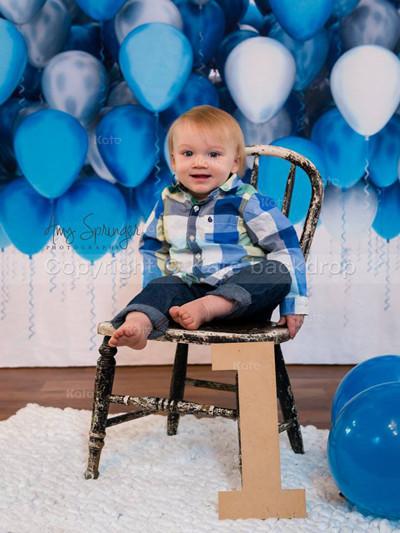 Katebackdrop:Kate Blue Balloon For Children Birthday Or Party Holiday Photo Backdrops