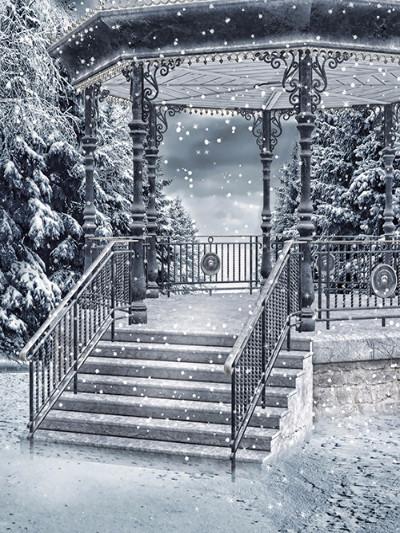 Katebackdrop:Kate Snow Scenery Snow Pavilion Photography Backdrops