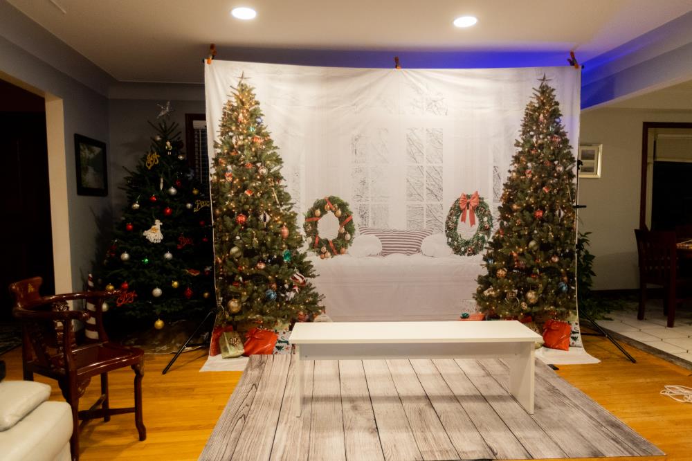 Kate Weihnachten Hintergrund Fenster & Weihnachtsbäume entworfen von JS Photography