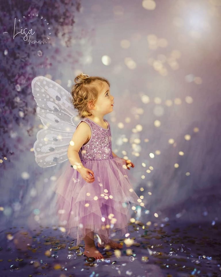 Kate Abstraktes mittleres Lila mit Blumen Hintergrund - Kate Backdrop.de