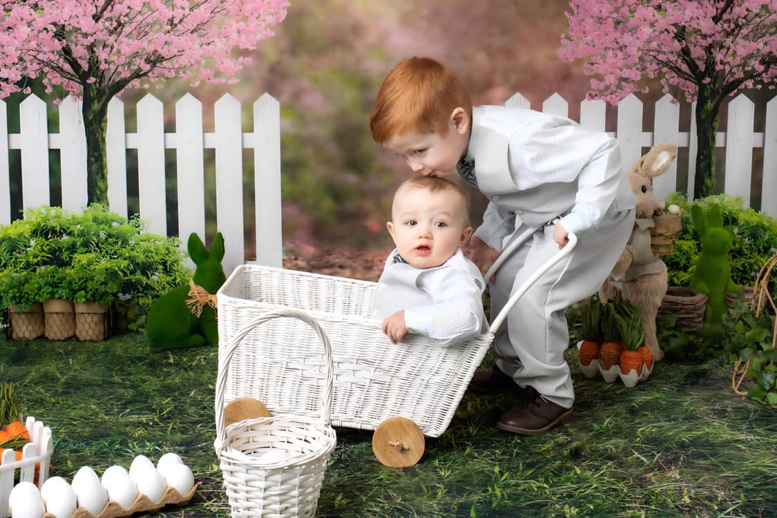 Kate Frühling Garten Kirschblüten Hintergrund für Fotografie - Kate Backdrop.de