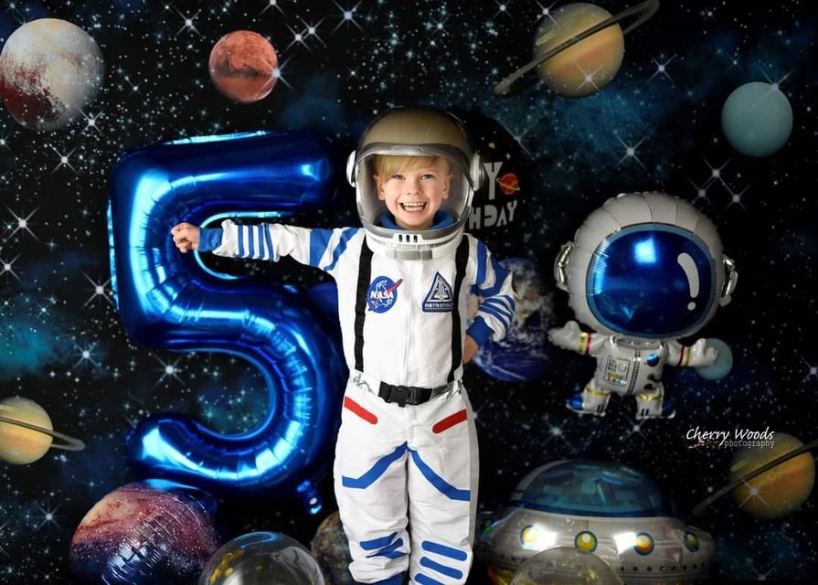 Kate Universum Raum Hintergrund Asteroid Sterne Entworfen von GQ - Kate Backdrop.de