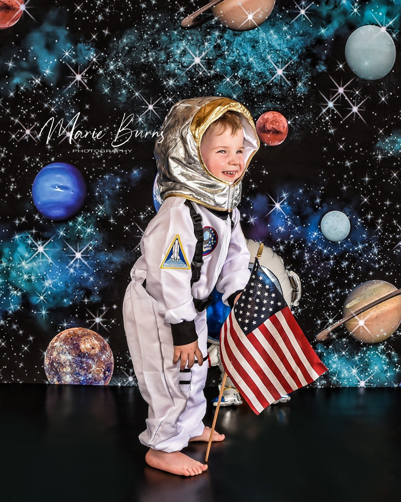 Kate Universum Raum Hintergrund Asteroid Sterne Entworfen von GQ - Kate Backdrop.de