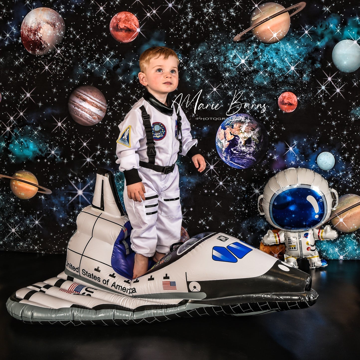 Kate Universum Raum Hintergrund Asteroid Sterne Entworfen von GQ - Kate Backdrop.de