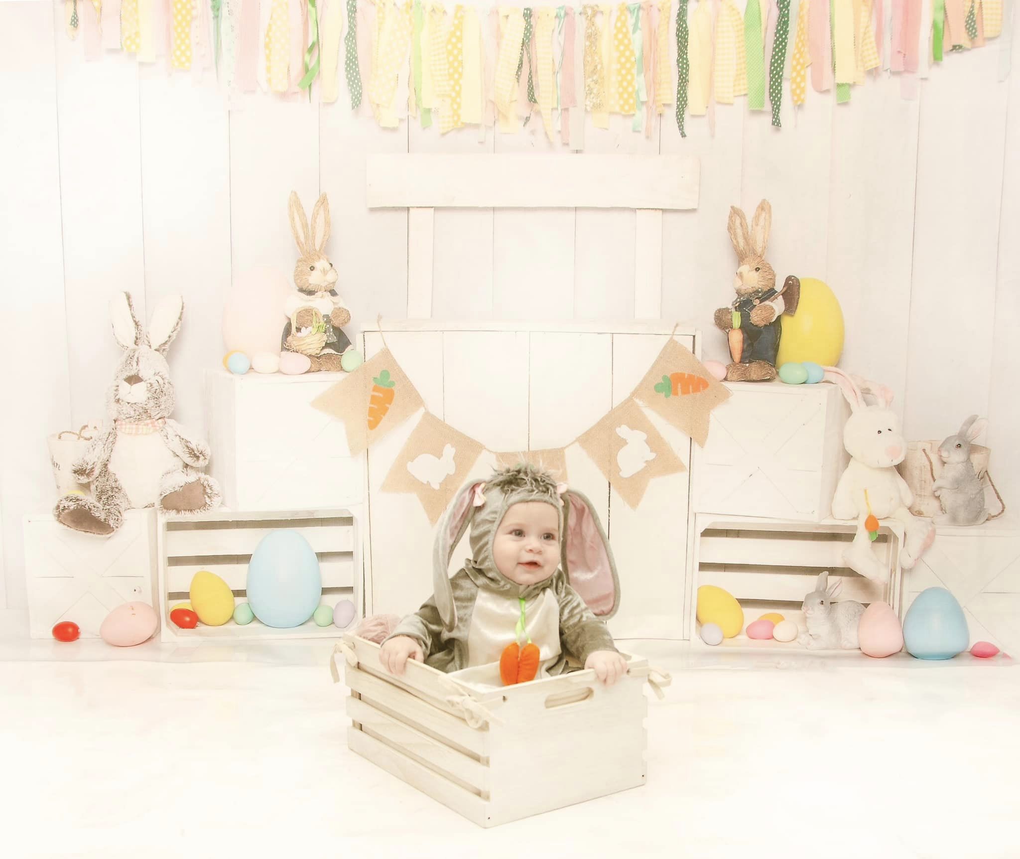 Kate Weiß Ostern Hase Ei Stand Hintergrund von Emetselch - Kate Backdrop.de