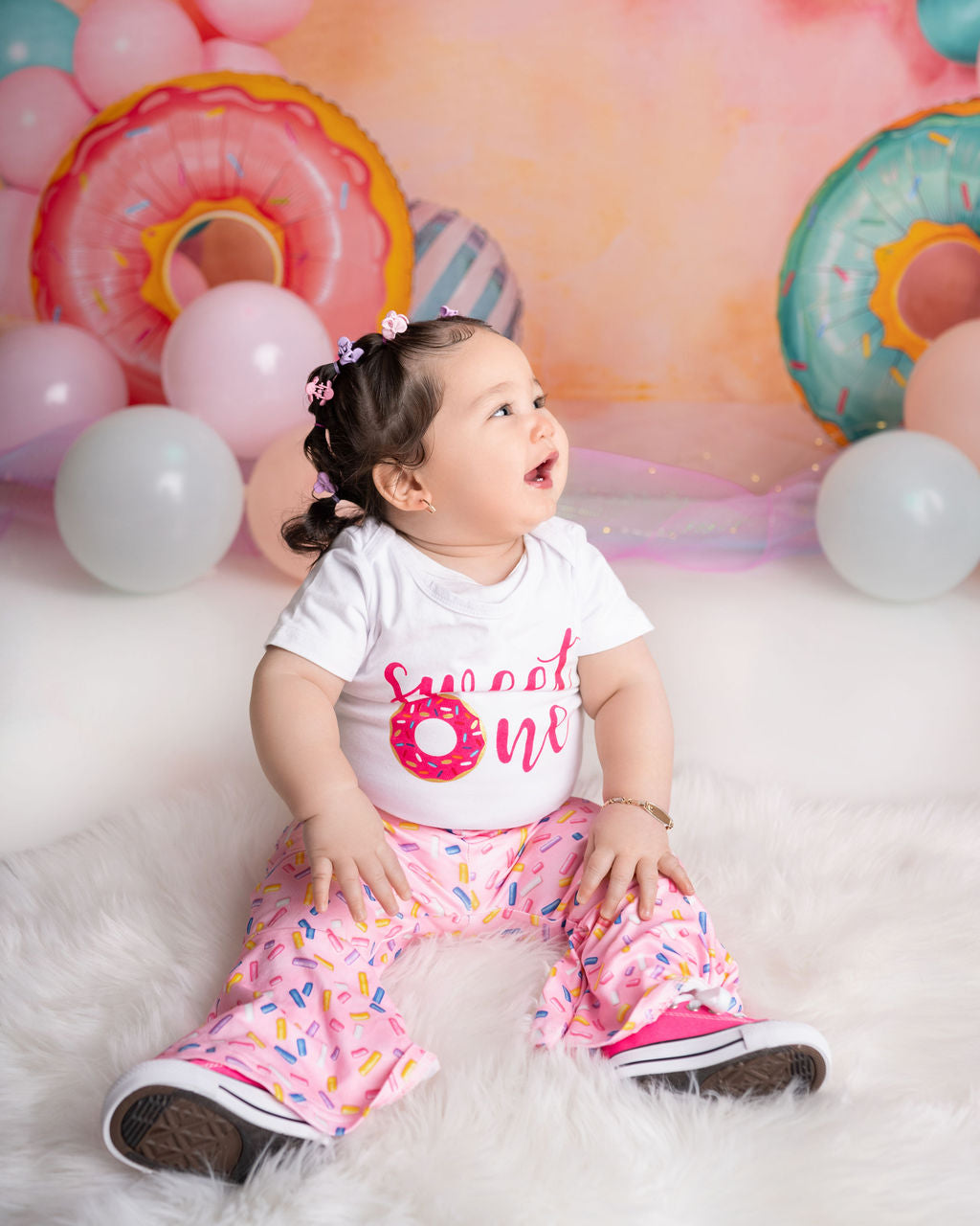 Kate Cake Smash Geburtstag Donut Luftballons Hintergrund von Emetselch - Kate Backdrop.de