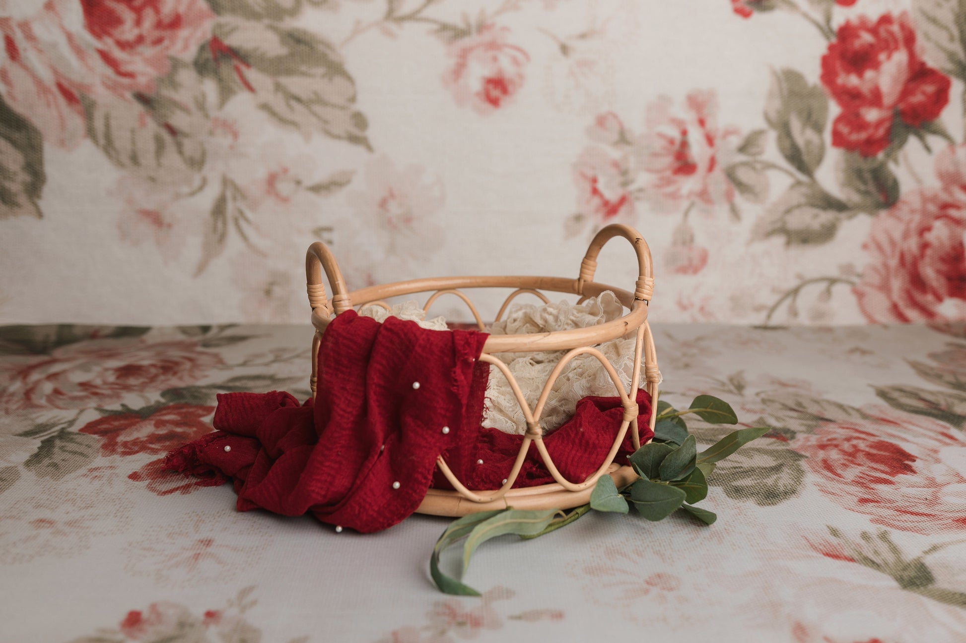 Kate Hintergrund mit Blumenmuster+ Gummibodenmatte mit Blumenmuster - Kate Backdrop.de