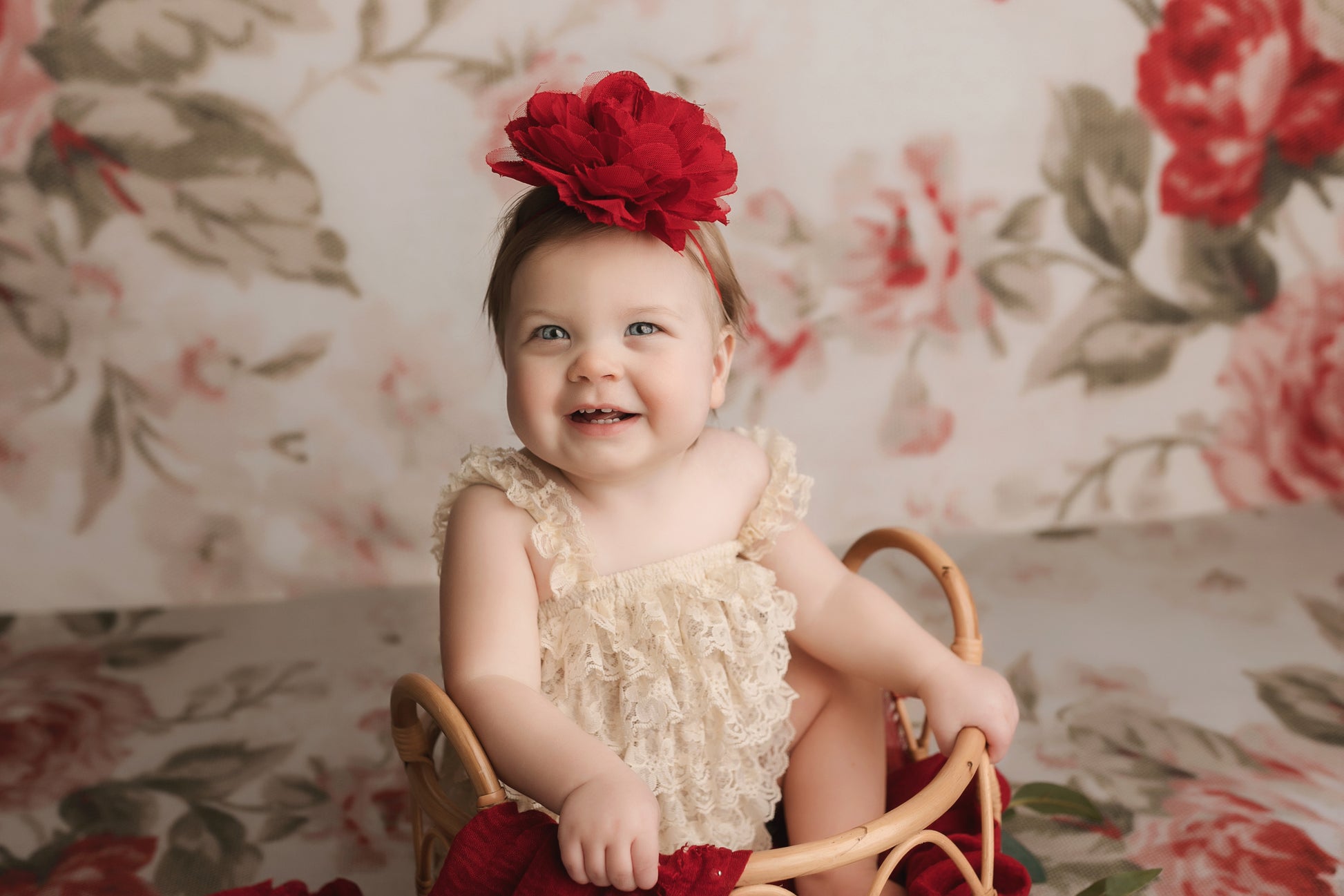 Kate Hintergrund mit Blumenmuster+ Gummibodenmatte mit Blumenmuster - Kate Backdrop.de