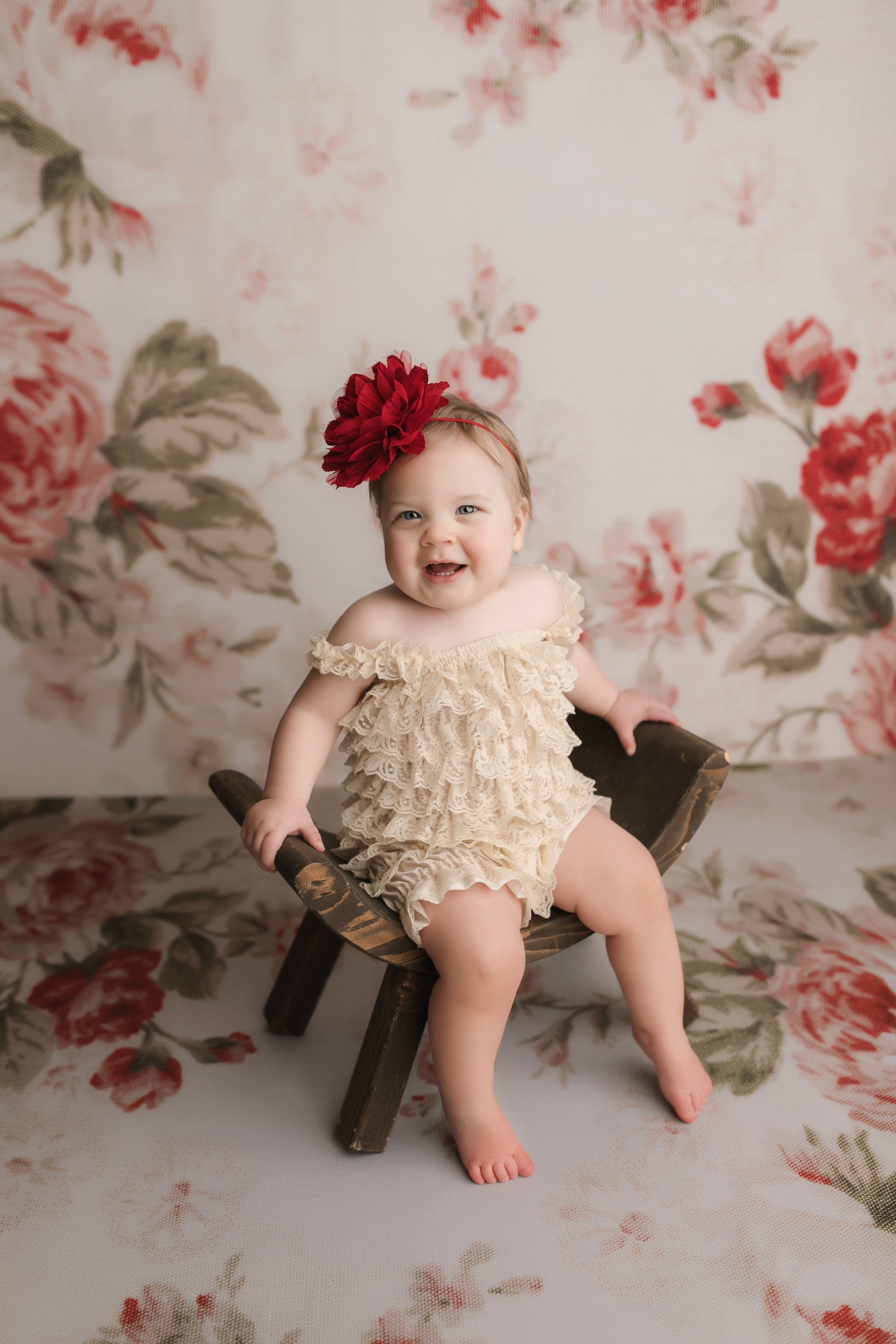 Kate Hintergrund mit Blumenmuster+ Gummibodenmatte mit Blumenmuster - Kate Backdrop.de