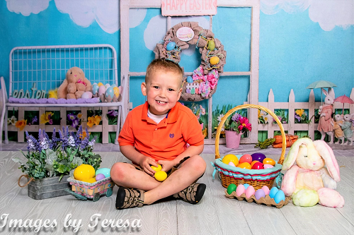 Kate Kaninchen Dekorationen Ostern Frühling Kinder Kulisse für Fotografie von Erin Larkins - Kate Backdrop.de