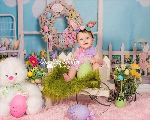 Kate Kaninchen Dekorationen Ostern Frühling Kinder Kulisse für Fotografie von Erin Larkins - Kate Backdrop.de