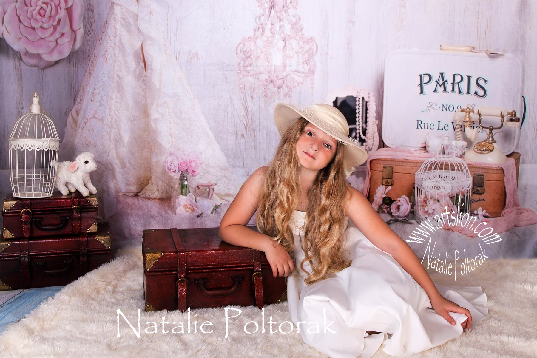 Kate Vintage Vibes Blumenhintergrund für Fotografie von Erin Larkins - Kate Backdrop.de