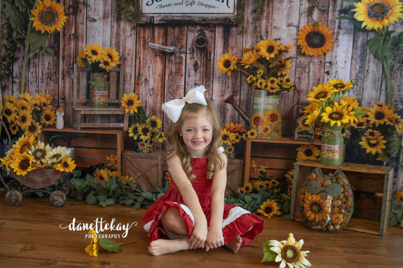 Kate Sonnenblume Geschenk Geschäft Holz Sommer Hintergrund - Kate Backdrop.de