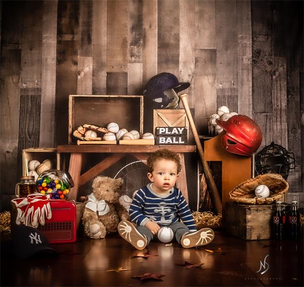 Kate Weinlese Baseball Sport Hintergrund entworfen von Mandy Ringe Photography - Kate Backdrop.de