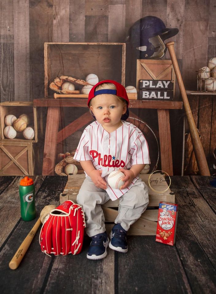 Kate Weinlese Baseball Sport Hintergrund entworfen von Mandy Ringe Photography - Kate Backdrop.de