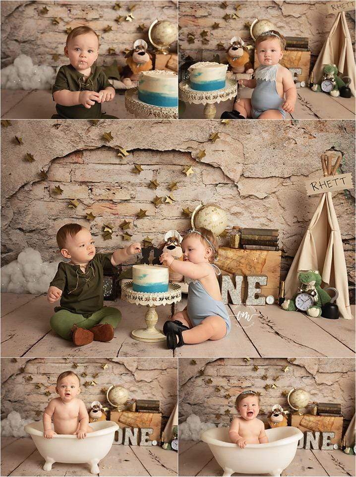 Kate Retro beschädigt Zement Backstein Kulisse - Kate Backdrop.de